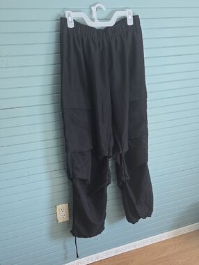 SHEIN Curve Black Plus-Size Cargo Pants